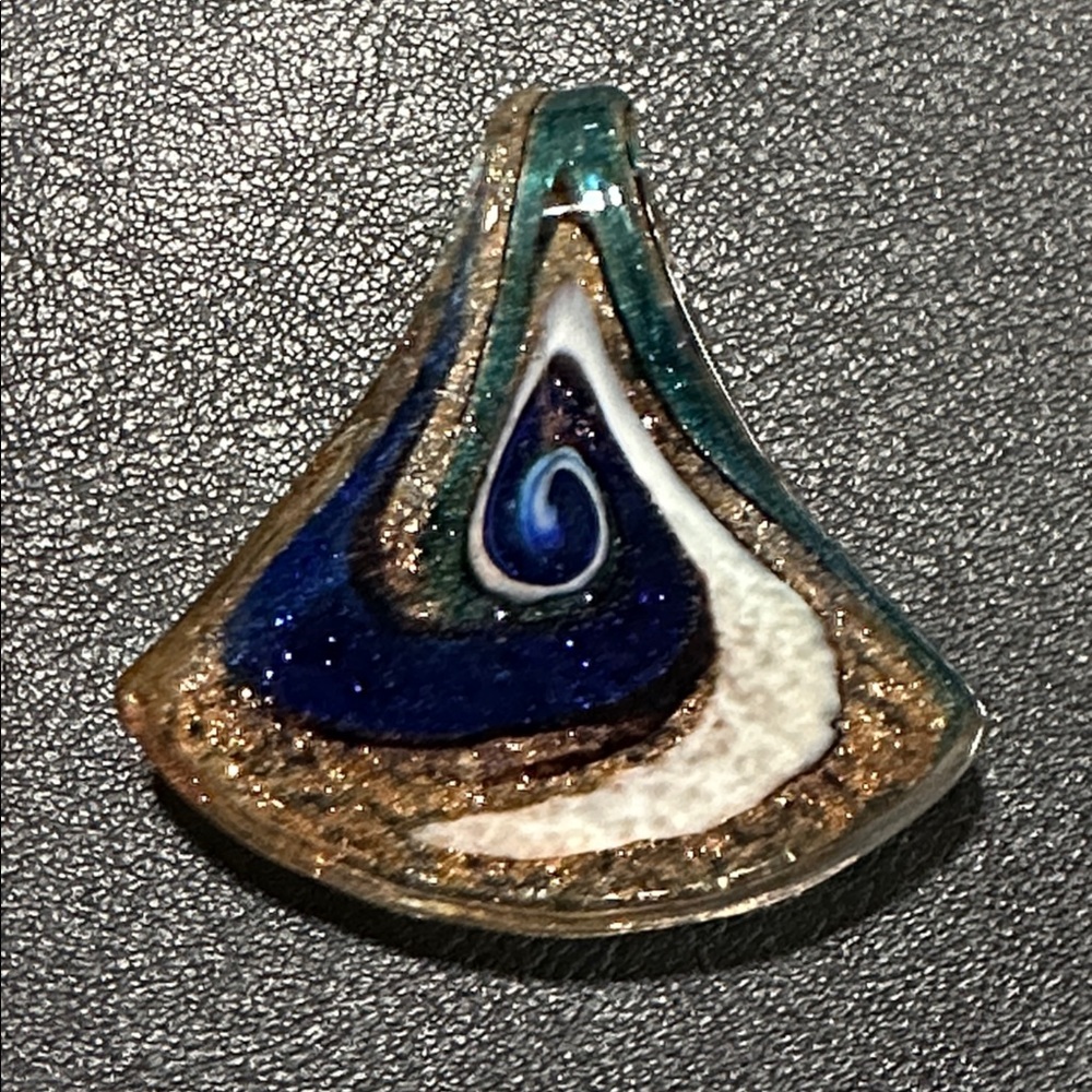 Art Glass Golden Fleck Pendant